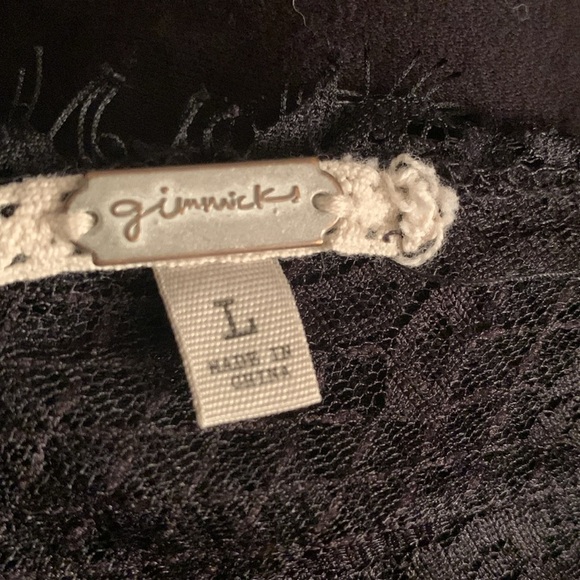 gimmicks Black Lace Sleeping Gown Size L. #179 - Picture 6 of 10